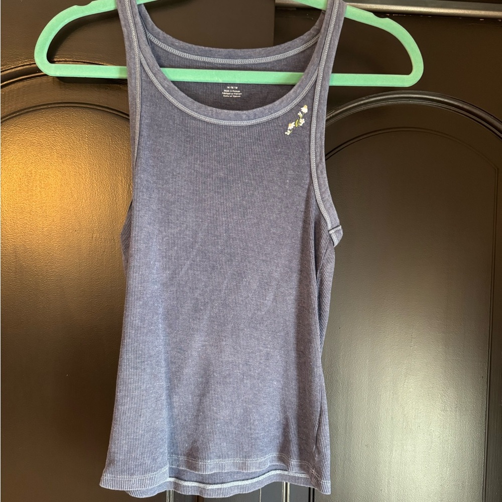 American Eagle Outfitters Heather Blue Tank Top